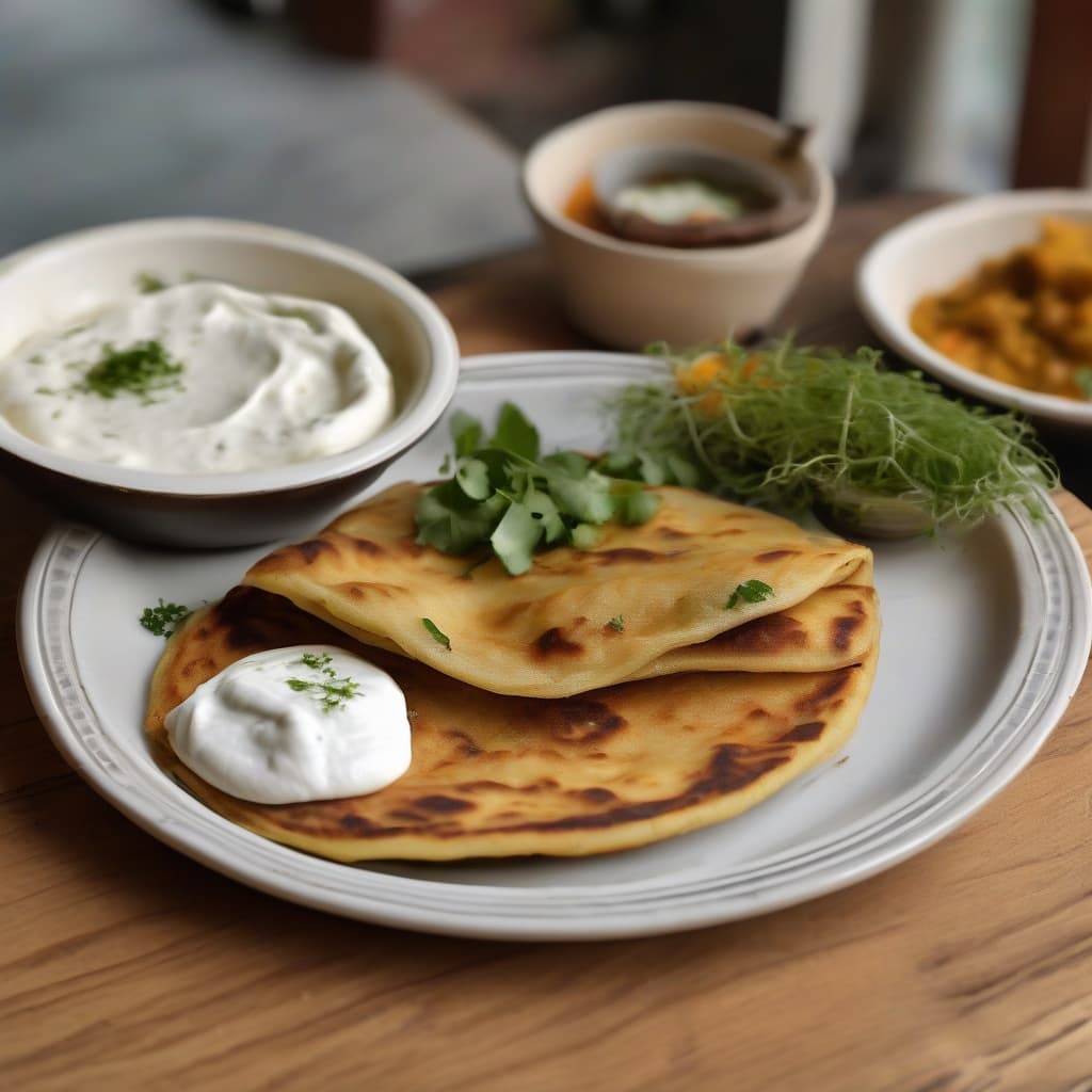 Aloo Prantha with Curd