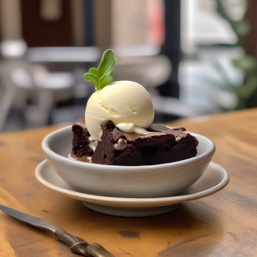 Ice Cream with Brownie