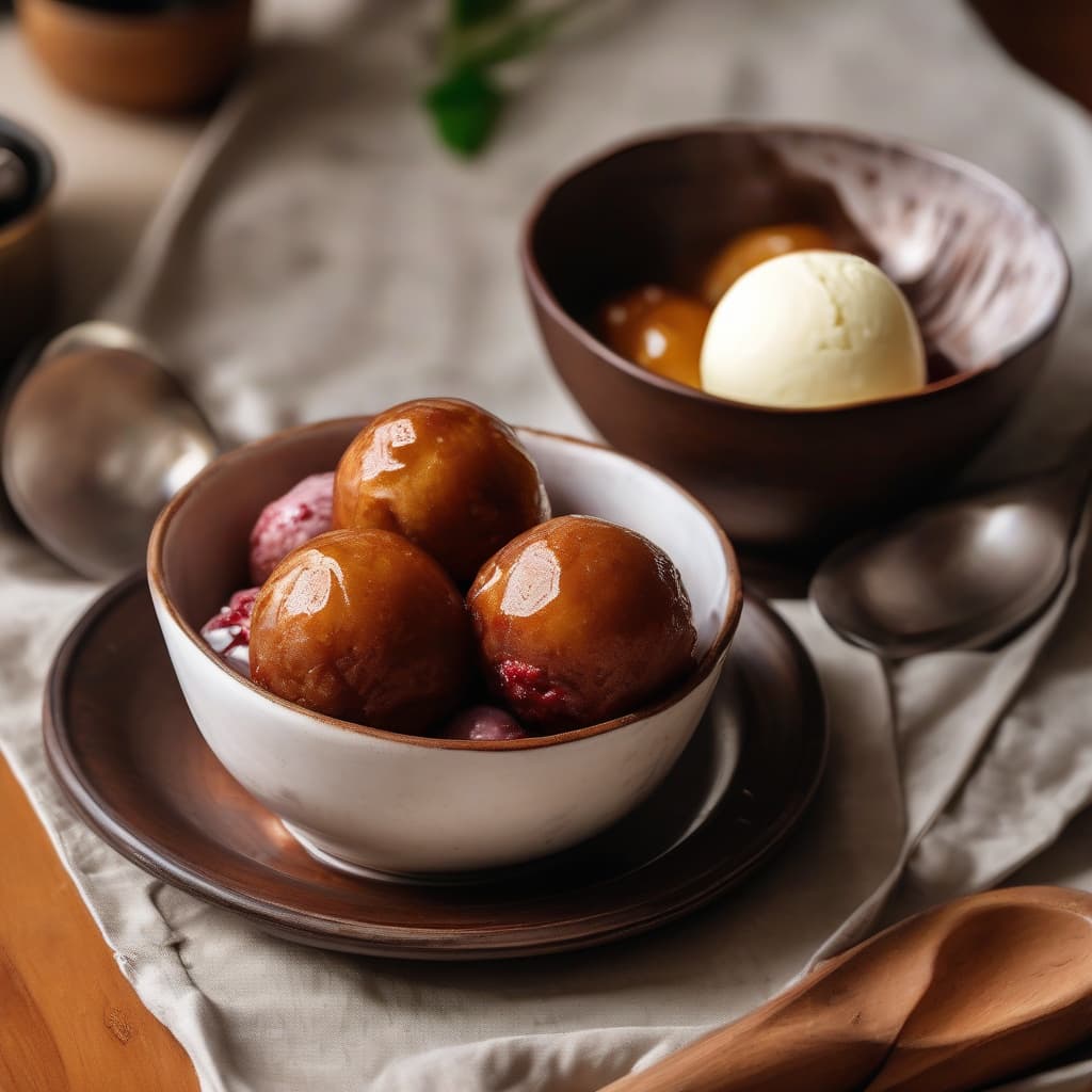 Ice Cream with Gulab Jamun